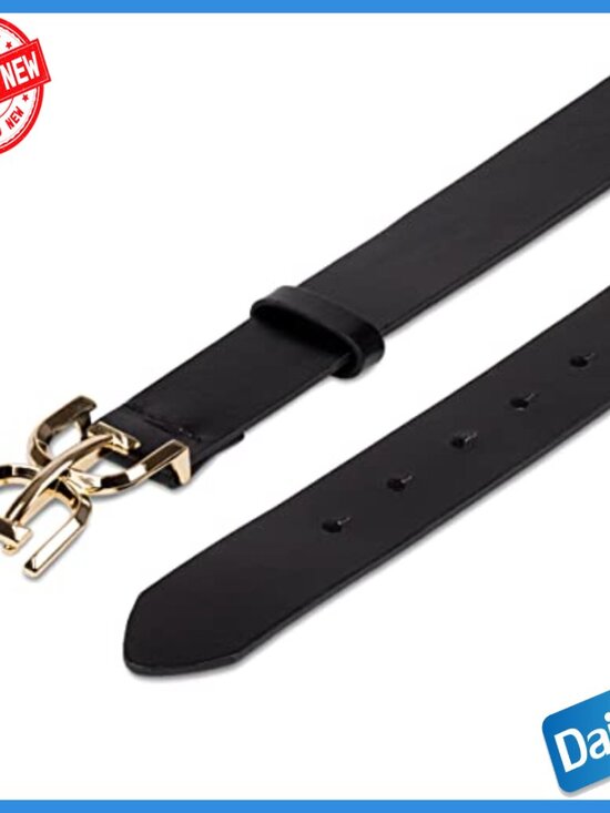 Leather Logo Plaque Buckle Belt for Jeans and Trousers Size Medium main image 2